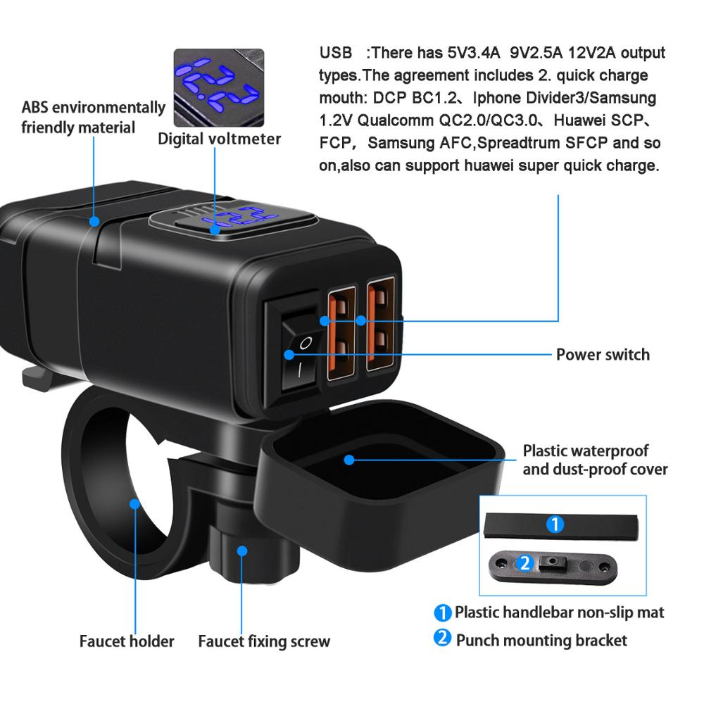 Motorcycle Waterproof Mobile Phone Charger