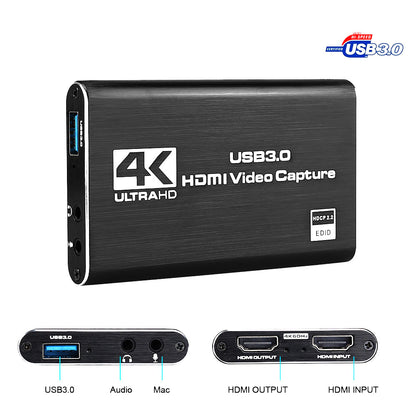 Hdmi Video Capture Card Capture Card 4K Screen Recording Usb3.0 1080P 60Fps Game Capture