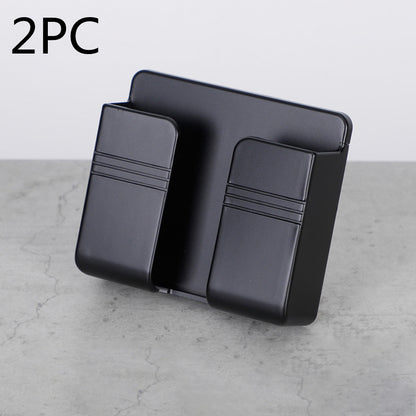 Mobile Phone Holder Wall Mount Stand Remote Control Organizer Storage Box Charging