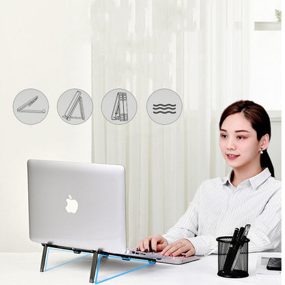 Aluminum notebook tablet stand to use it anywhere confortable notebook table easy to set up easy to use.