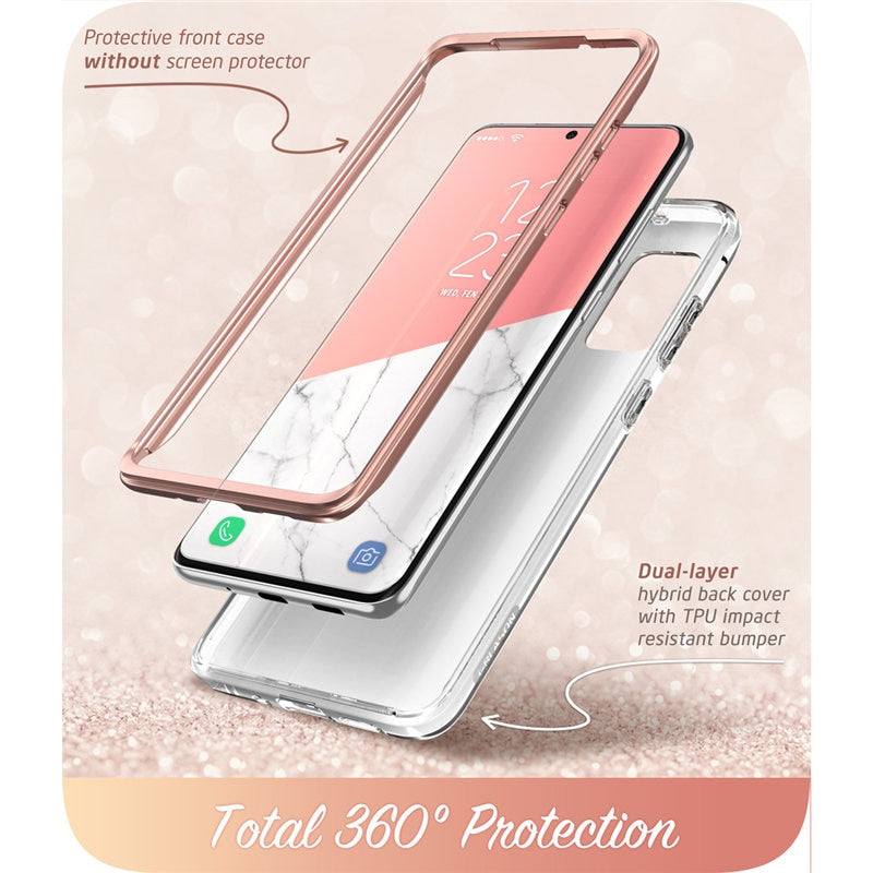 Samsung Galaxy S20 Case / S20 5G Full-Body Glitter Marble Bumper Cover WITHOUT Built-in Screen Protector