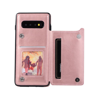 Premium PU Leather Case for Samsung Galaxy S20 S10 S9 S8 Plus Ultra S10e S7 Edge Card Slots Magnetic Shockproof Case