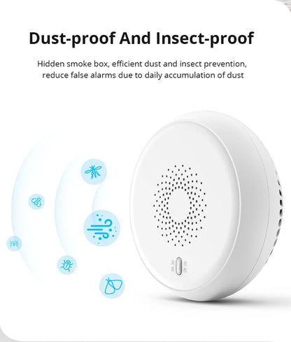 Zemismart Tuya Zigbee Smart Smoke Sensor Fire Smoke Detector Security Alarm System Linkage Smart Home Device Battery Powered