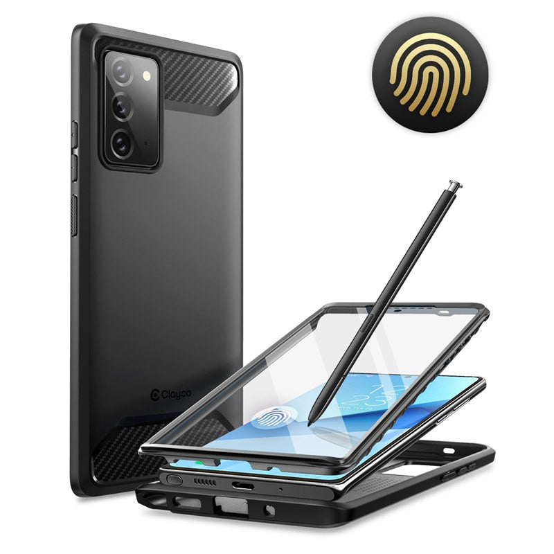 Samsung Galaxy Note 20 Case (2020) Full-Body Rugged Case with Fingerprint ID Built-in Screen Protector