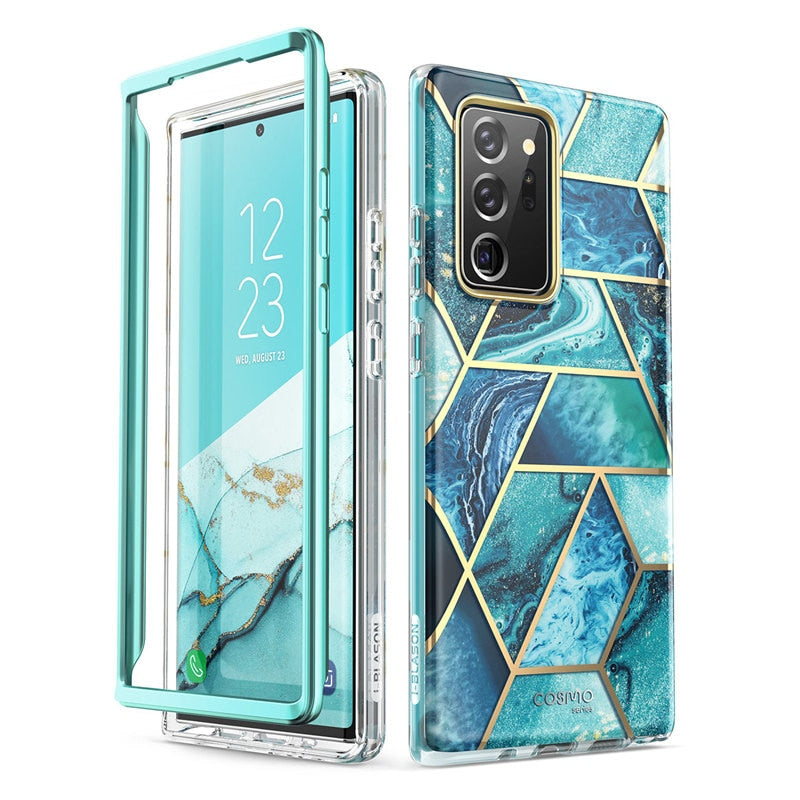 Case protector for Samsung Galaxy Note 20 Ultra Case Full-Body Glitter Marble Cover WITHOUT Built-in Screen Protector