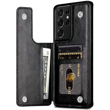 Samsung Galaxy S21 Ultra /S21+ /S21 5G Wallet Case, Luxury Slim Fit Premium Leather Card Slots Shockproof Flip Shell