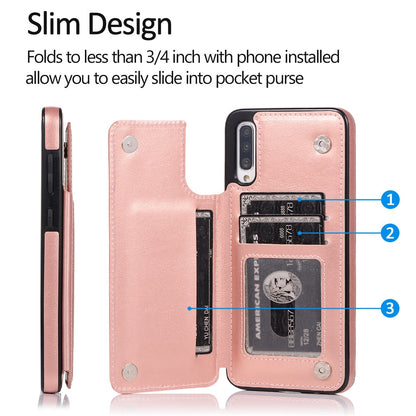 Premium PU Leather Case for Samsung Galaxy S20 S10 S9 S8 Plus Ultra S10e S7 Edge Card Slots Magnetic Shockproof Case