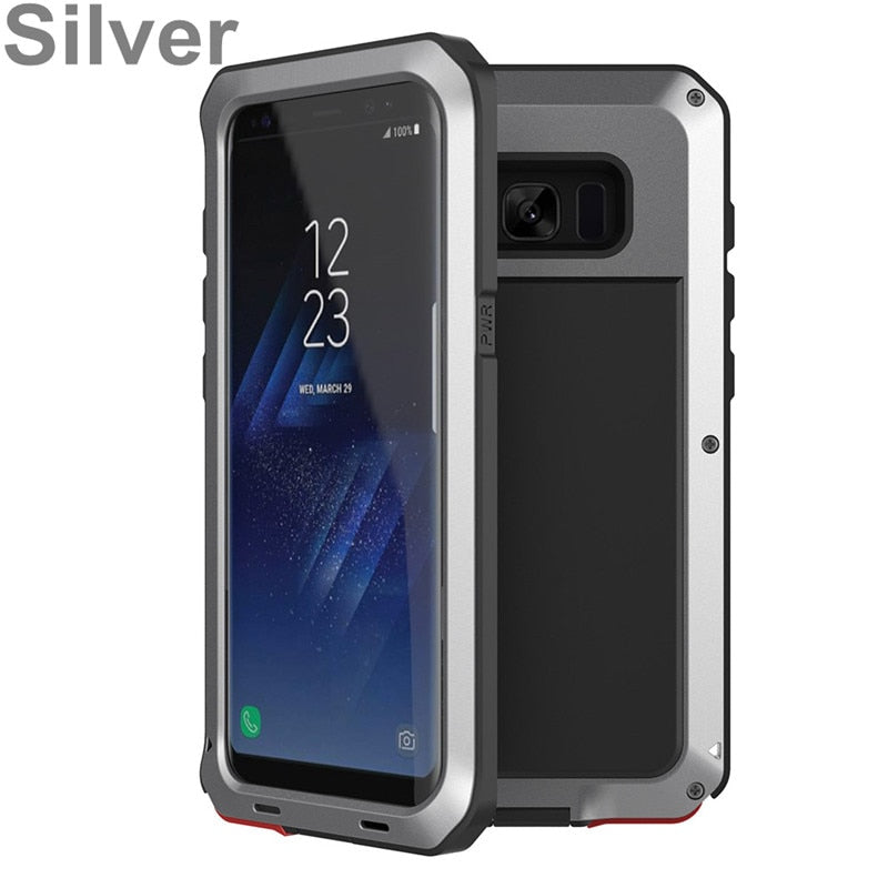 Luxury Metal Military Protection Case for Samsung Galaxy S21 S20 Ultra S8 S9 S7 S10 Plus S10e  Shockproof Cover