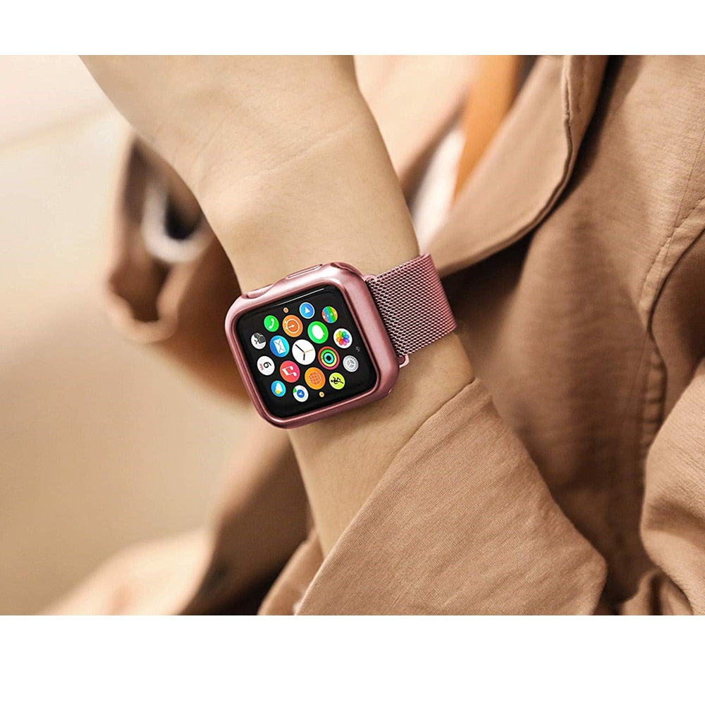 Cover for Apple Watch case 44mm 40mm iWatch Case 42mm 38mm Soft TPU Bumper Protector apple watch series 6 5 4 3 SE Accessories