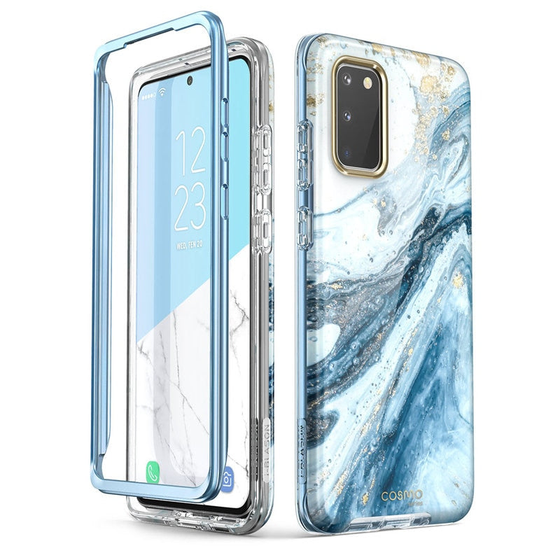 Samsung Galaxy S20 Case / S20 5G Full-Body Glitter Marble Bumper Cover WITHOUT Built-in Screen Protector