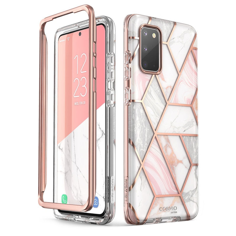 Samsung Galaxy S20 Case / S20 5G Full-Body Glitter Marble Bumper Cover WITHOUT Built-in Screen Protector