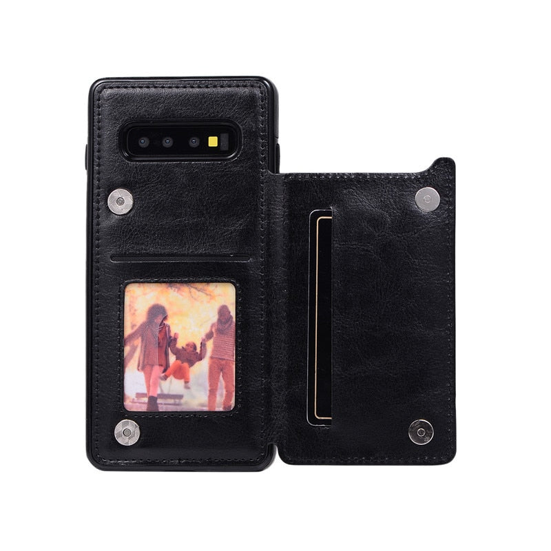 Premium PU Leather Case for Samsung Galaxy  Note 9/ 10 pro / 20 Ultra Pro Card Slots Magnetic Shockproof Case