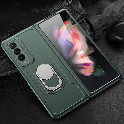 Samsung Galaxy Z Fold 3 5G Case Armor Ring Holder Case 360 Bracket Hard PC Protective Cover For Galaxy Z Fold 3 2