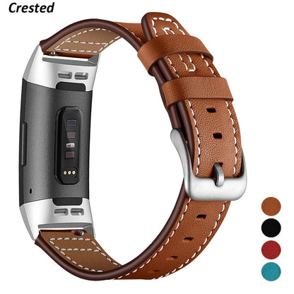 FTA Leather strap For Fitbit Charge 4 band replacement Charge 3 SmartWatch wrist Watchband correa bracelet watch band Accessories