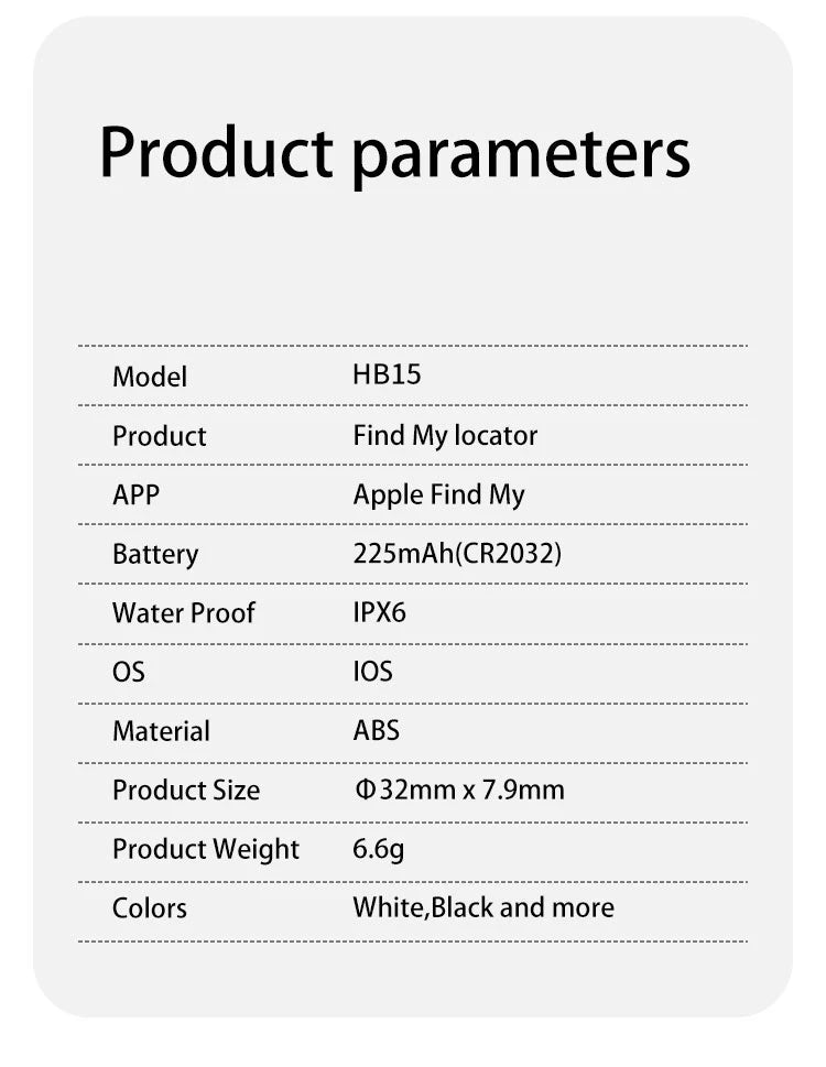 Hot Smart airtag GPS Tracker Work with Apple Find My APP ITag Anti Lost Reminder Device MFI Rated Locator Car Key Pet Finder