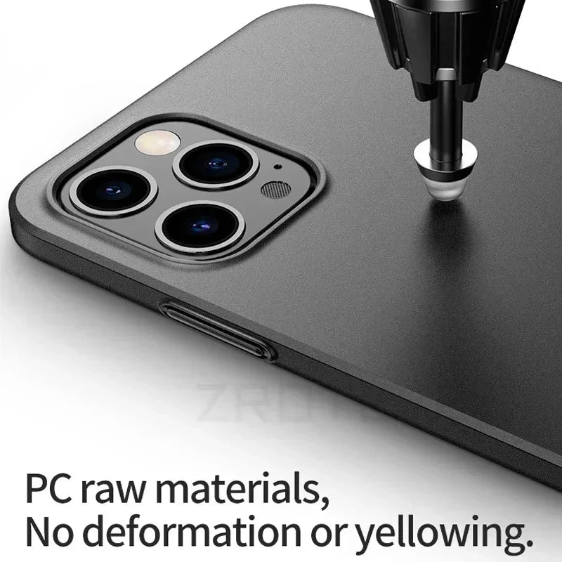 Case protector for New iPhone16 Pro Max Luxury Slim Matte Hard PC Cover For iPhone 16 15 14 12 13 iPhone13 Mini iPhone15 Plus Phone Case