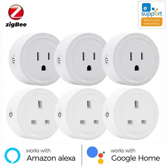 Ewelink ZigBee Smart Plug US/UK 10A Smart Home Appliance Socket Works With Alexa SmartThings Support Echo Device Voice Control