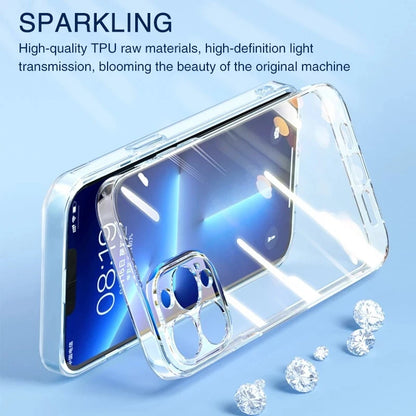 Ultra Thin Clear Phone Case On For iPhone  16 15 11 Pro Max 12 13 Mini 14 Plus Transparent Soft TPU Silicone Back Cover