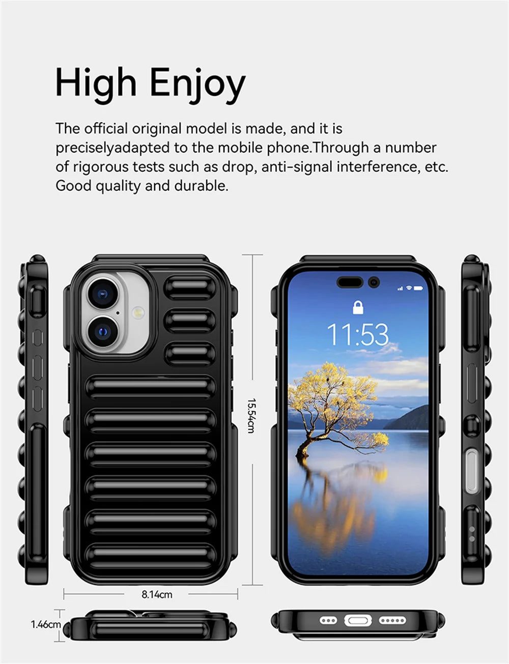 Air Cushion Capsule Shockproof Phone Case For iPhone 16 15 14 13 Pro Max  Armour Protective Back Cover for Apple 15 16 pro / Pro Max