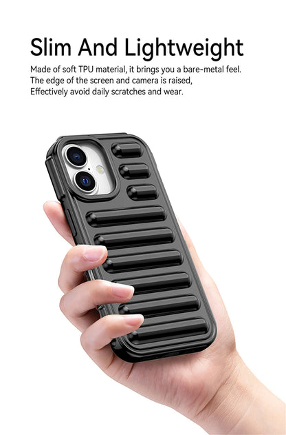 Air Cushion Capsule Shockproof Phone Case For iPhone 16 15 14 13 Pro Max  Armour Protective Back Cover for Apple 15 16 pro / Pro Max