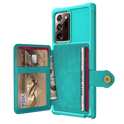 Samsung Galaxy Case Protector Credit Card Case PU Leather Flip Wallet Cover with Photo Holder Hard Back Cover