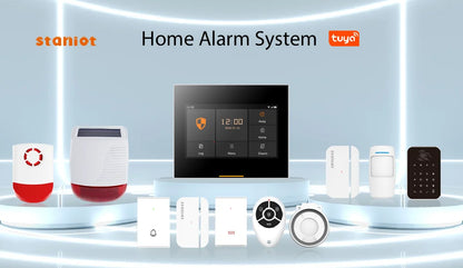 Staniot Wireless WiFi 4G Tuya Smart Home Security Alarm System APP Control House Villa Burglar Signal Device For IOS And Android