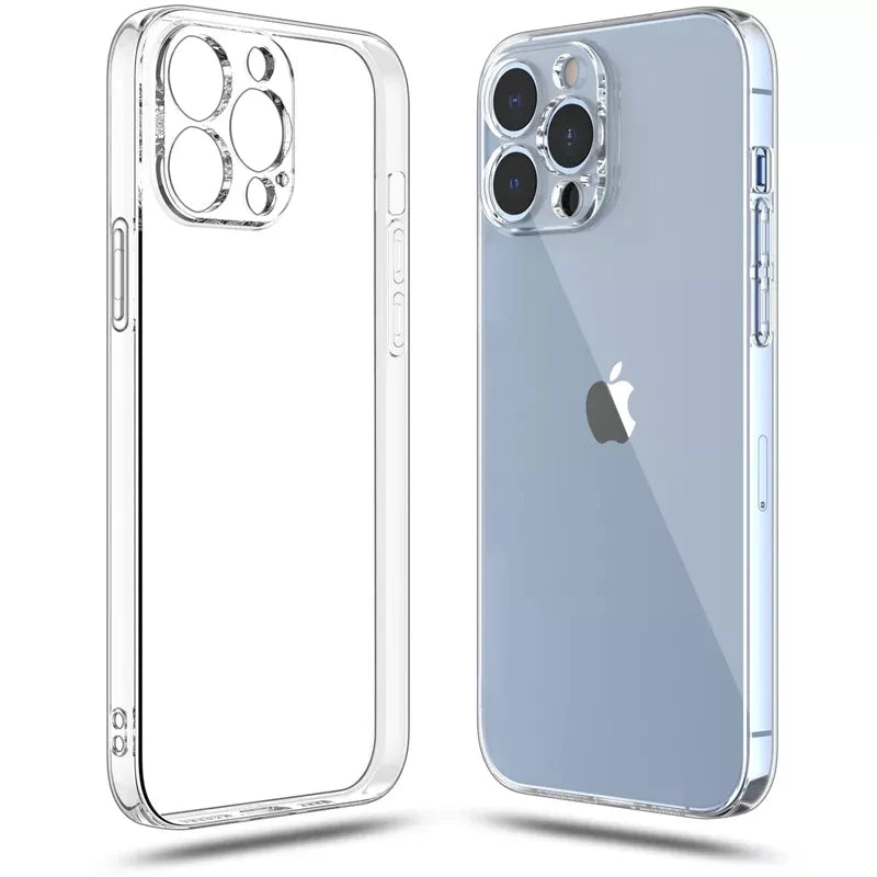 Ultra Thin Clear Phone Case On For iPhone  16 15 11 Pro Max 12 13 Mini 14 Plus Transparent Soft TPU Silicone Back Cover