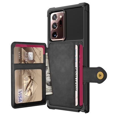 Samsung Galaxy Case Protector Credit Card Case PU Leather Flip Wallet Cover with Photo Holder Hard Back Cover