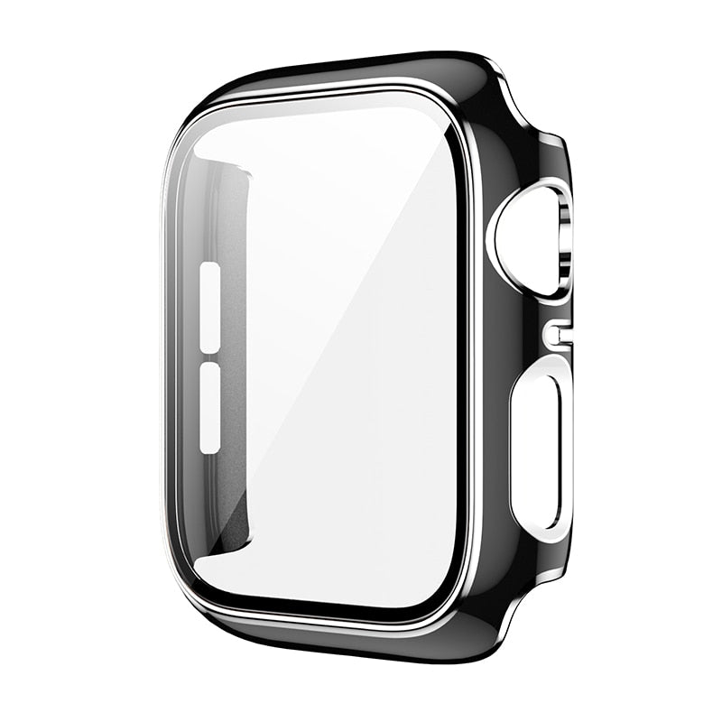 FTA Glass + Cover For Apple Watch Case 45mm 41mm 44mm 40mm Two Color Screen Protector Bumper iWatch Series 8 7 6 SE 5 4 3 42mm 38mm