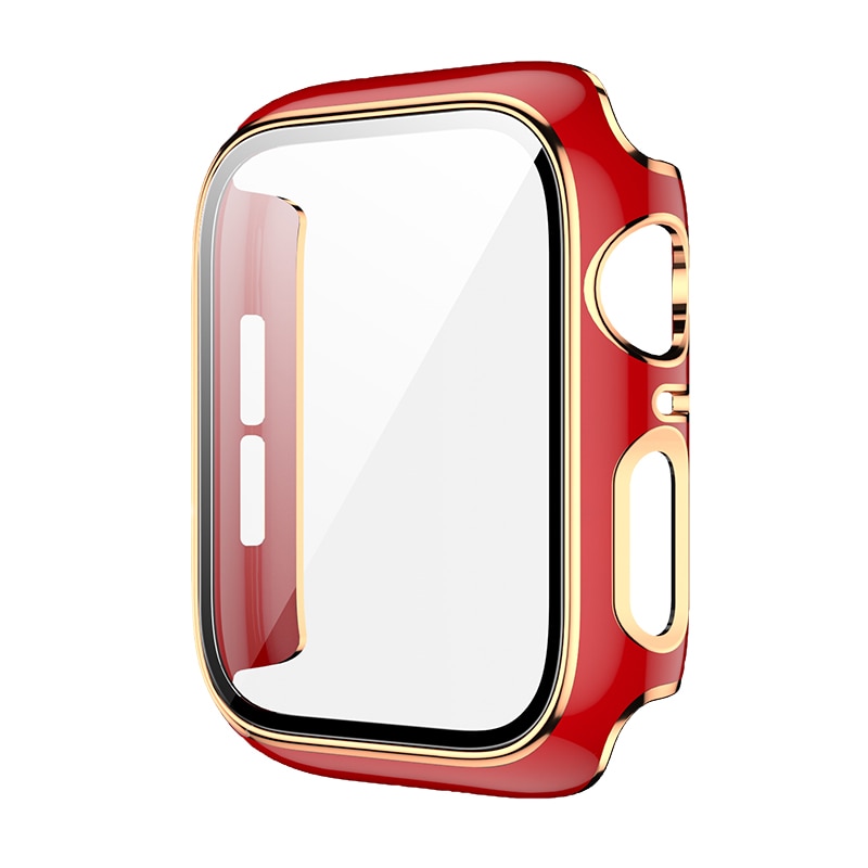 FTA Glass + Cover For Apple Watch Case 45mm 41mm 44mm 40mm Two Color Screen Protector Bumper iWatch Series 1 2 3 42mm 38mm