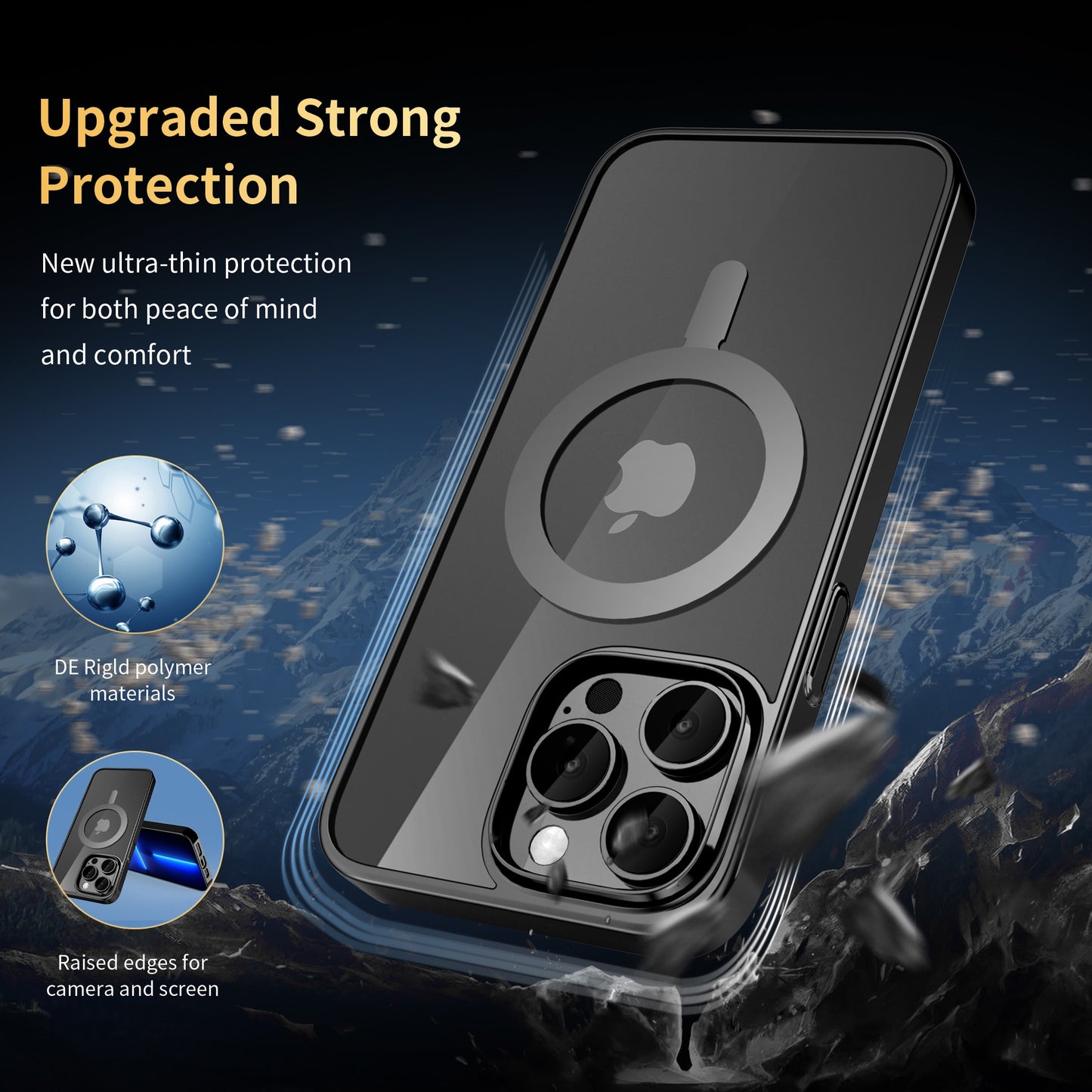 Case protector for iPhone 14 Pro Max 2022 Case Magnetic Support Magsafe Charger Wireless Anti-Scratch Shockproof Clear Cushion Durable Cover