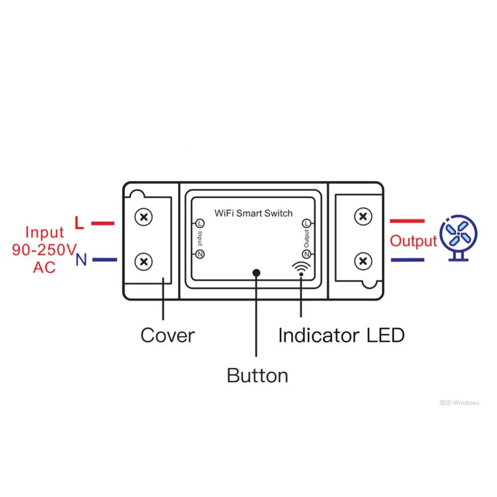 1~5PCS Moudle Timer App Universal Smart Home Met Alexa Homekit Relay Switch Wifi Switch 10a Siri Domotica Device