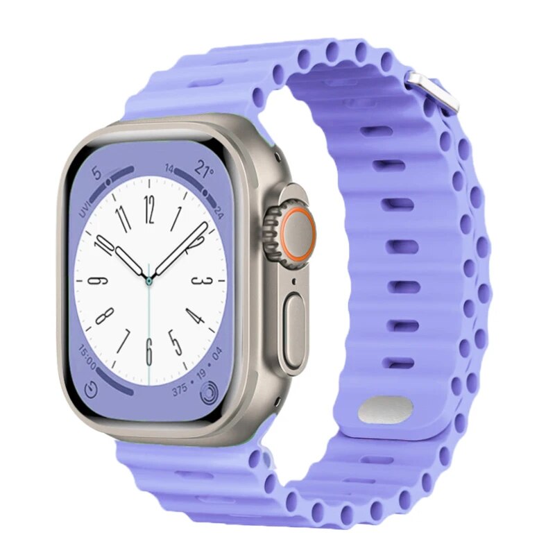 Ocean strap For Apple watch Ultra 49mm band 44mm 45mm 40mm 41mm 42mm silicone Original 1:1 bracelet iWatch series 8 7 3 4 5 6 se