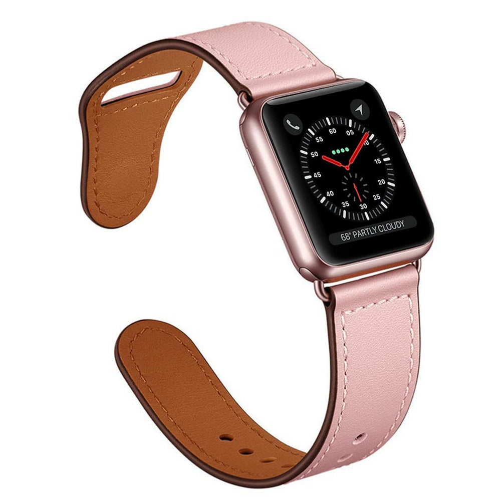 Watch band compatible with apple  FTA watch band 44mm 45mm 40mm iwatch 38mm 42 leather belt smartwatch bracelet apple watch series 6 SE 4 3 7 41mm bands.