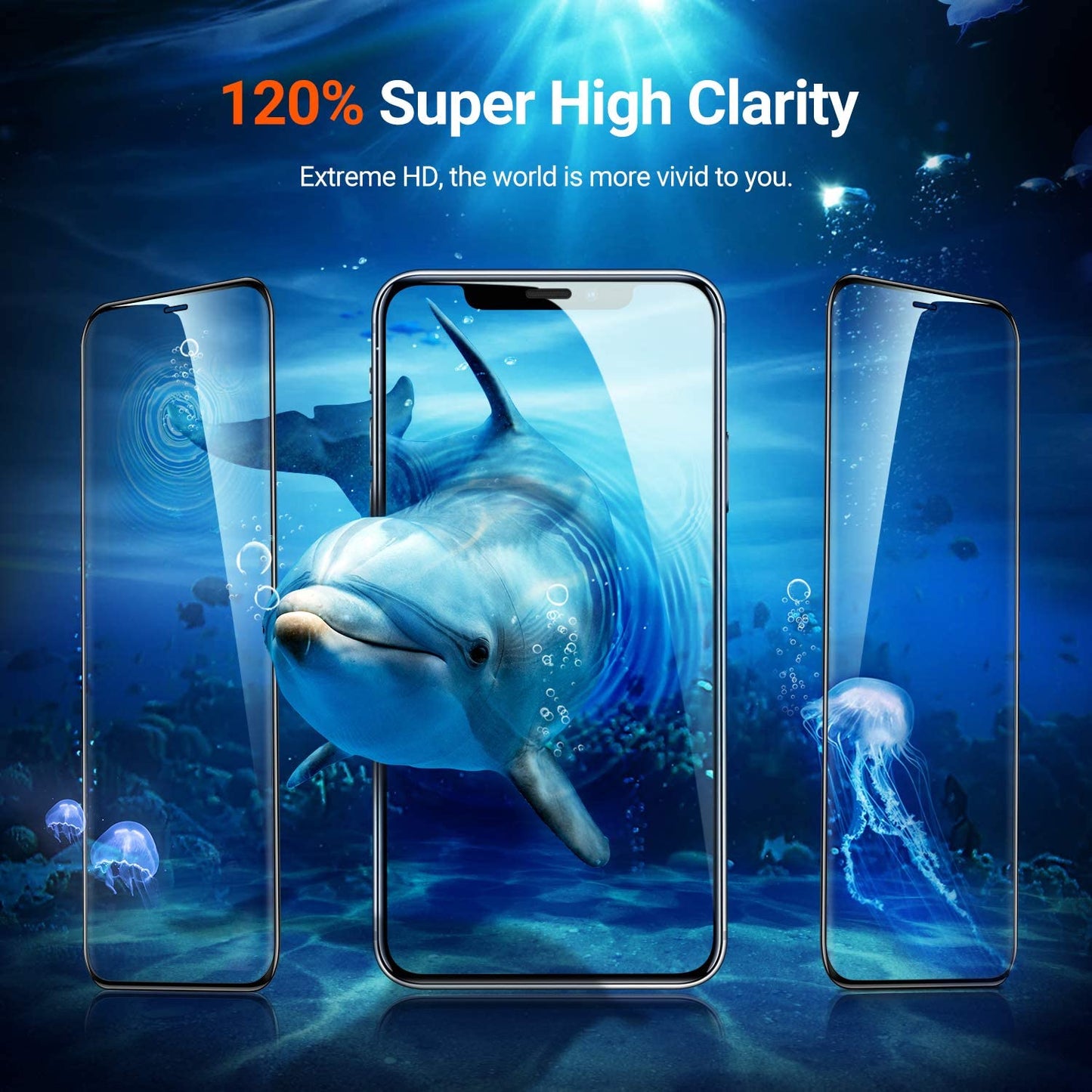 Diamonds Hard for iPhone 13 12 11 XR XS Pro Max Screen Protector, Clear Tempered Glass Screen Protector Film for iPhone 6 6S 7 8