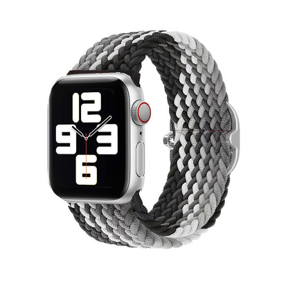 FTA Nylon Braided Solo Loop Strap for Apple Watch Band 38mm 40mm 42mm 44mm Sport Elastics Wristband for iWatch Series 6/5/4/3/2/1/SE