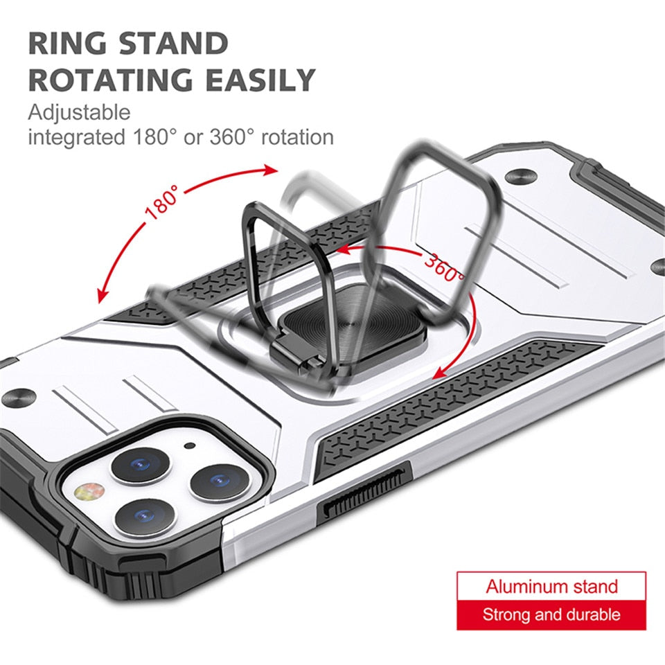 FTA Cases For iPhone 6 6s 6s Plus 6 Plus Shell Kickstand Silicone Shockproof Magnetic Car Holder Ring Phone Case.