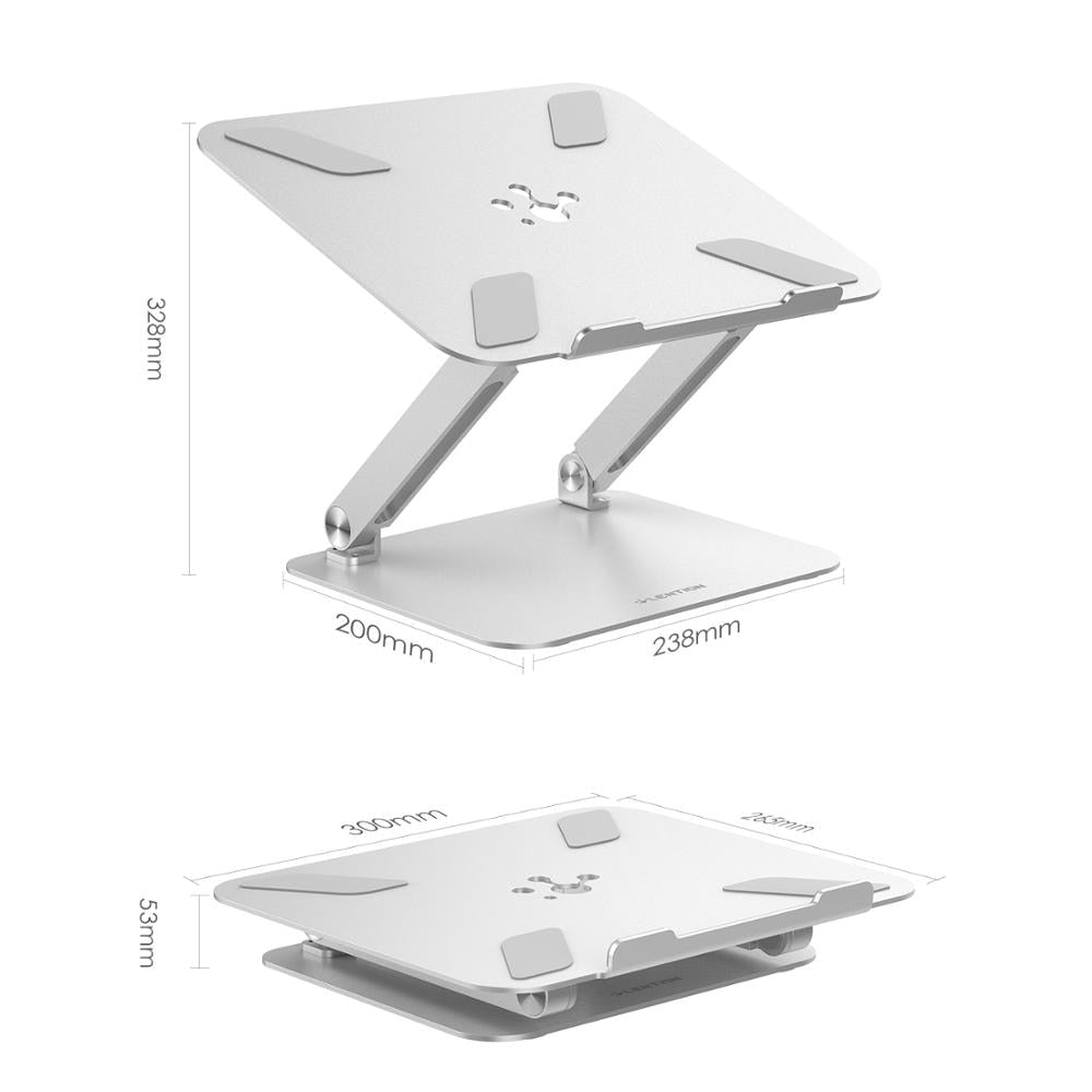 FTA Adjustable Height with Multiply Angle Laptop Notebook Stand with Adjustable Riser Compatible for MacBook Pro/Air, Surface Laptop