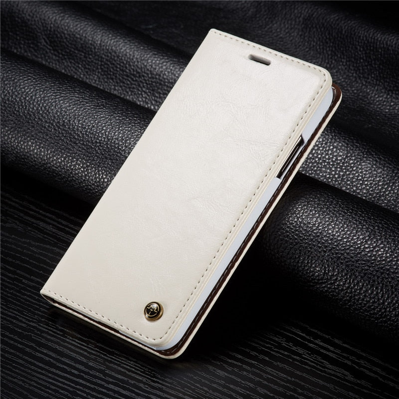 FTA Leather Case for iPhones, Luxury Magneti Card Holder Wallet Cover For iPhones.