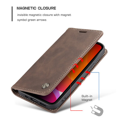 FTA Flip Case For iPhone 14 13 12 Mini Pro Max Retro Magnetic Card Leather Wallet For iPhones.