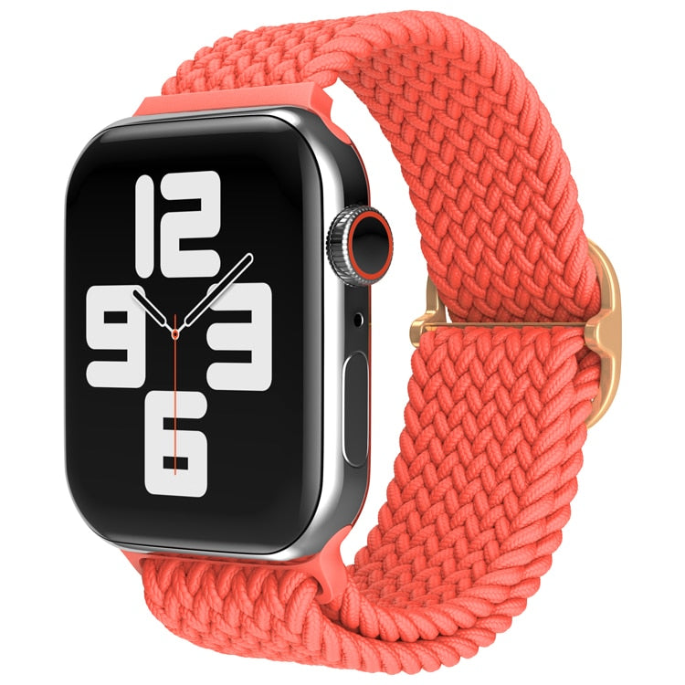 FTA Nylon Braided Solo Loop Strap for Apple Watch Band 38mm 40mm 42mm 44mm Sport Elastics Wristband for iWatch Series 6/5/4/3/2/1/SE