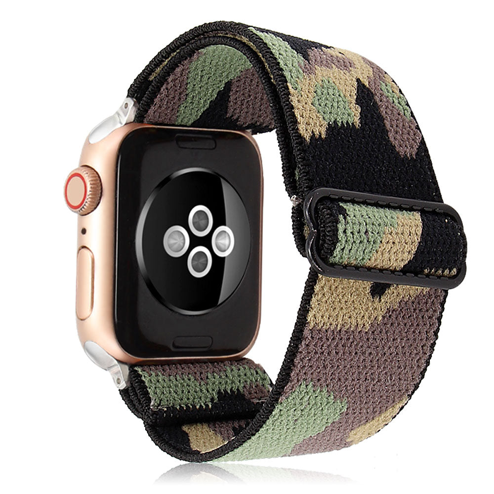 FTA Elastic Adjustable Nylon Solo Loop Strap for Apple Watch 6 SE 5 4 Band Strap 38 40mm 42 44mm for Iwatch 6 Se 5 4 Sport WatchBand