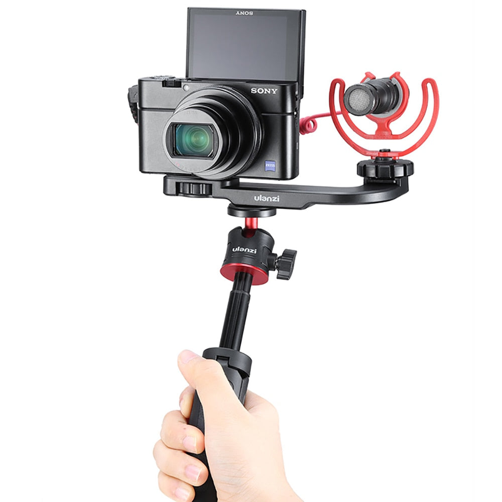 Foldable Mini Tripod Mount 1/4 & #39; & #39; Tripod Monopod Hand Grip Universal for DSLR Android iPhone Smartphone