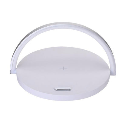 FTA Qi Wireless Charger LED Table Lamp DC5V 10W USB Charging LED Desk Lamp Light Adjustment Table Bedside Lamp With Phone Holder