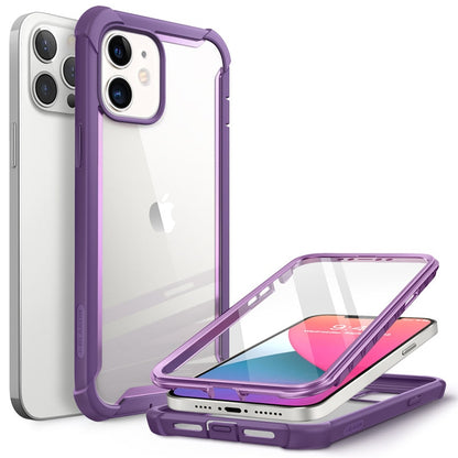 Case protector for iPhone 12 Case/12 Pro Case 6.1 inch (2020)  Full-Body Rugged Clear Bumper Cover with Built-in Screen Protector.