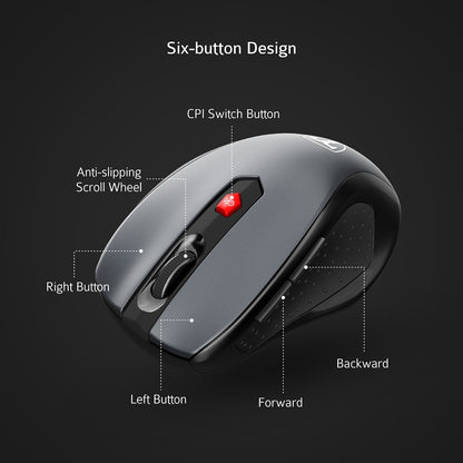 FTA MM057 Wireless Mouse 2.4Ghz Ergonomic Design Optical Mice 6 Buttons 2400 DPI Energy Saving For PC Laptop Computer Mouse