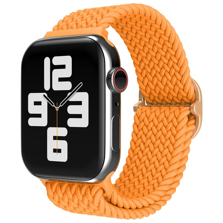 FTA Nylon Braided Solo Loop Strap for Apple Watch Band 38mm 40mm 42mm 44mm Sport Elastics Wristband for iWatch Series 6/5/4/3/2/1/SE