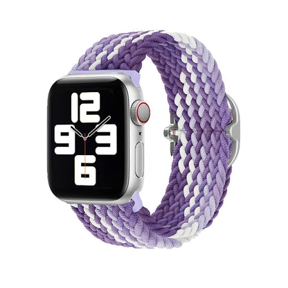 FTA Nylon Braided Solo Loop Strap for Apple Watch Band 38mm 40mm 42mm 44mm Sport Elastics Wristband for iWatch Series 6/5/4/3/2/1/SE