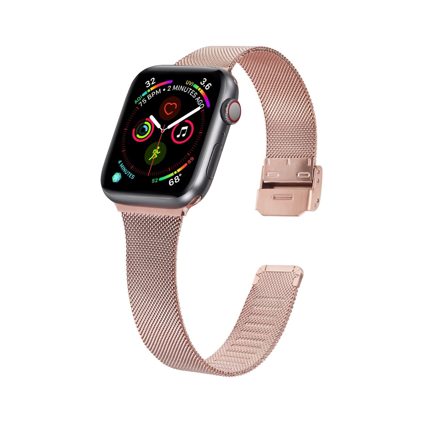 FTA Strap For Apple Watch band 44mm 40mm steel metal bracelet correa for series 6 5 4 3 SE for iWatch band 42mm 38mm Milanese Loops