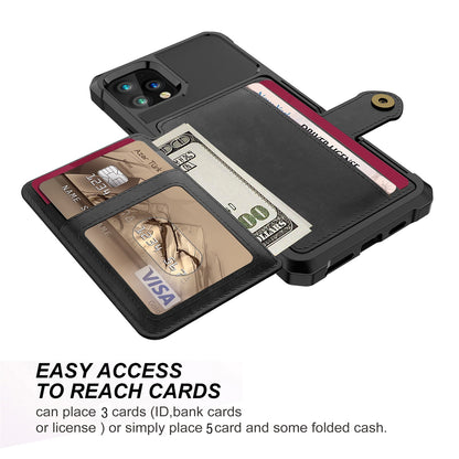 Leather Wallet Case for iPhone 13 11 12 Pro Max 5G iPhone 12 Mini Cases Wallet Flip Cover Buckle for iPhones.